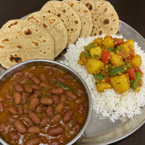 Sunday Rajma and aloo Capsicum 10 Chapati or Rice + Chapati