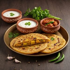 2 Aloo Parantha + Yogurt + Pickle Combo